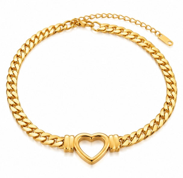 Hjärt Guld Halsband