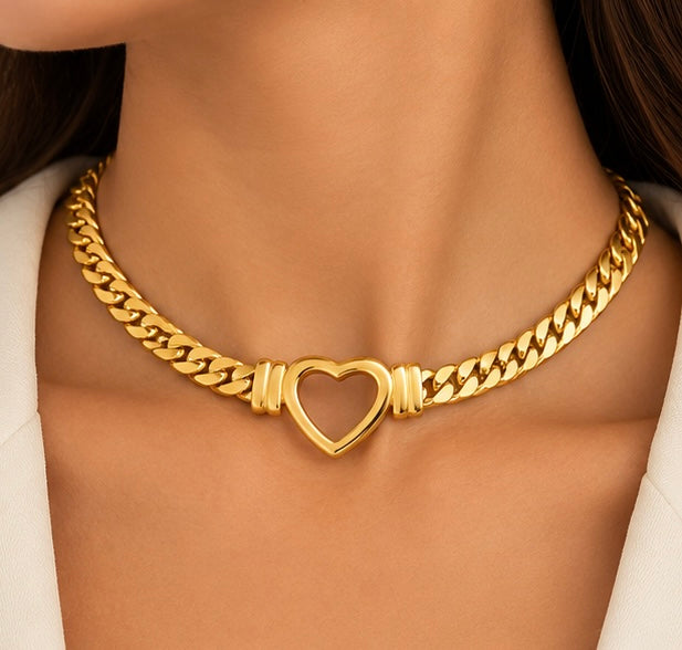 Hjärt Guld Halsband