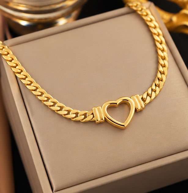 Hjärt Guld Halsband