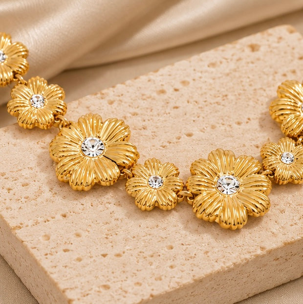 Blom Guld Halsband
