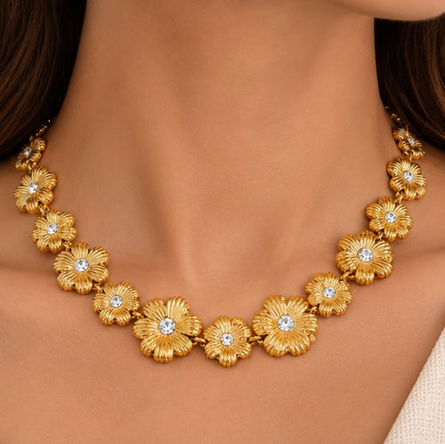 Blom Guld Halsband