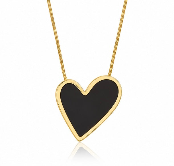 Svart Hjärt Halsband