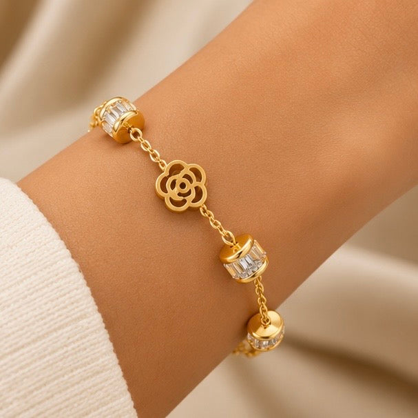 Blom Pärl Armband