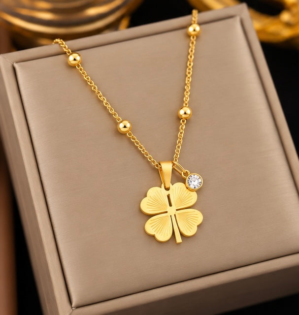Blad Guld Halsband