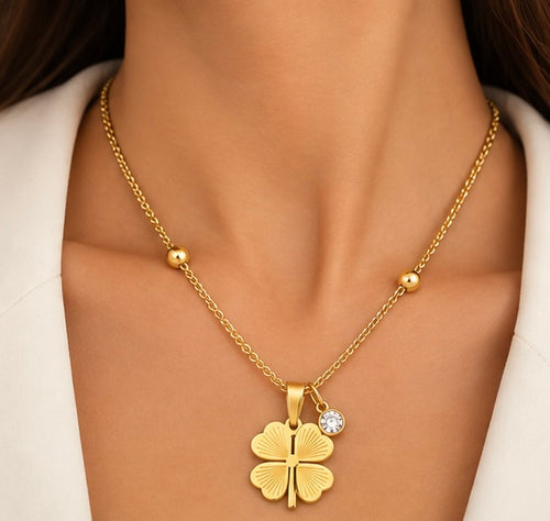 Blad Guld Halsband