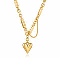 Guld Hjärt Halsband