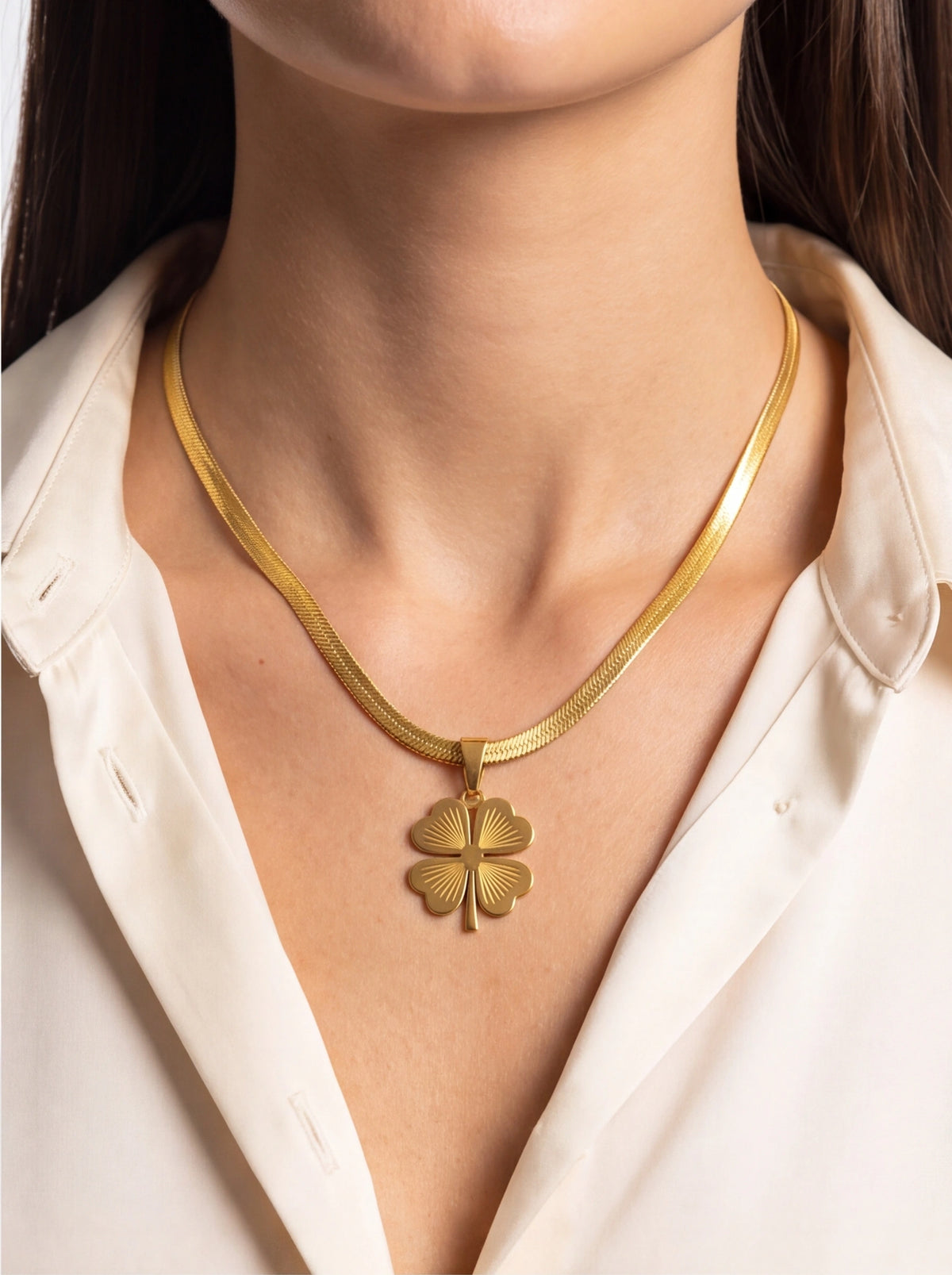 Blom Guld Halsband
