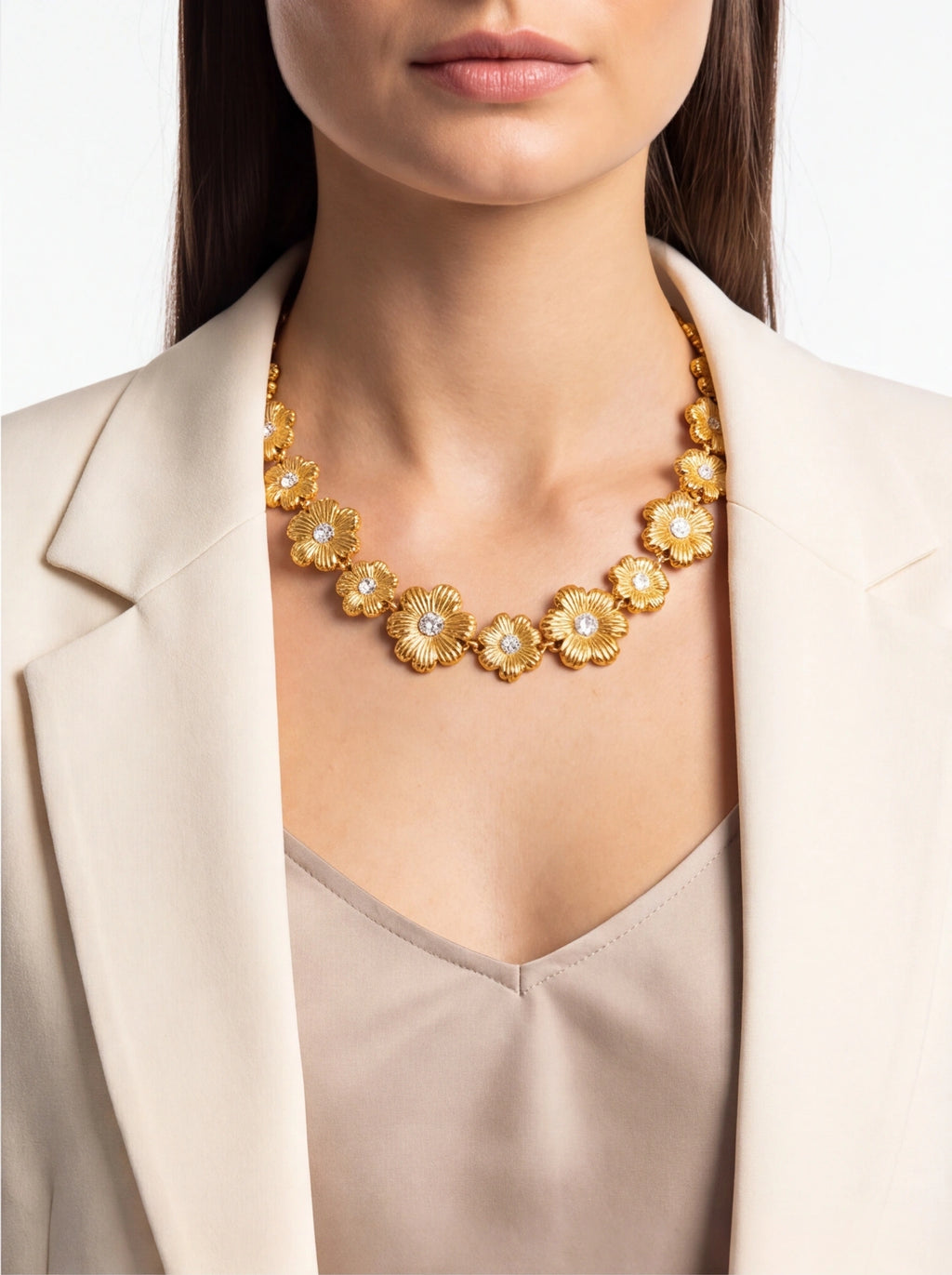 Blom Guld Halsband