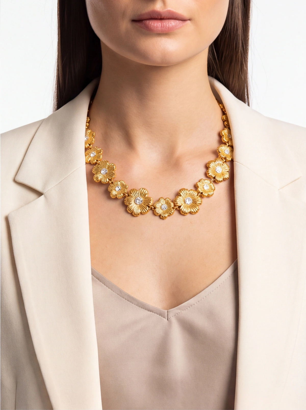 Blom Guld Halsband