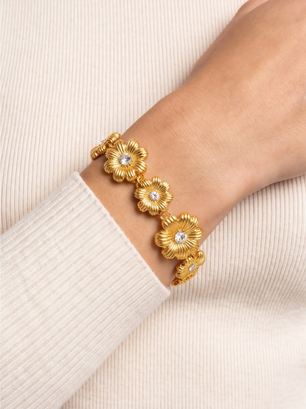 Blom Guld Armband