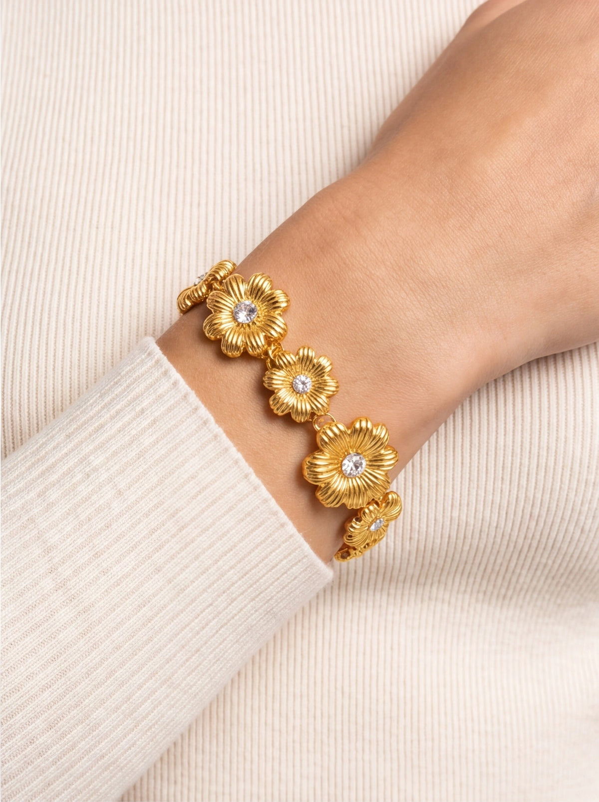 Blom Guld Armband